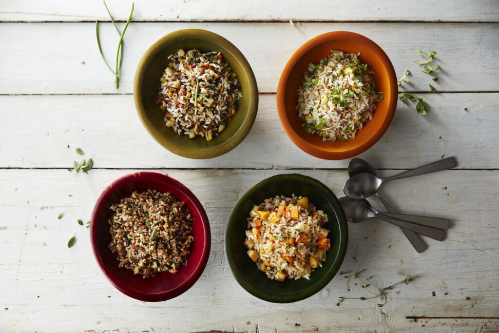 seasonal rice pilaf bowls