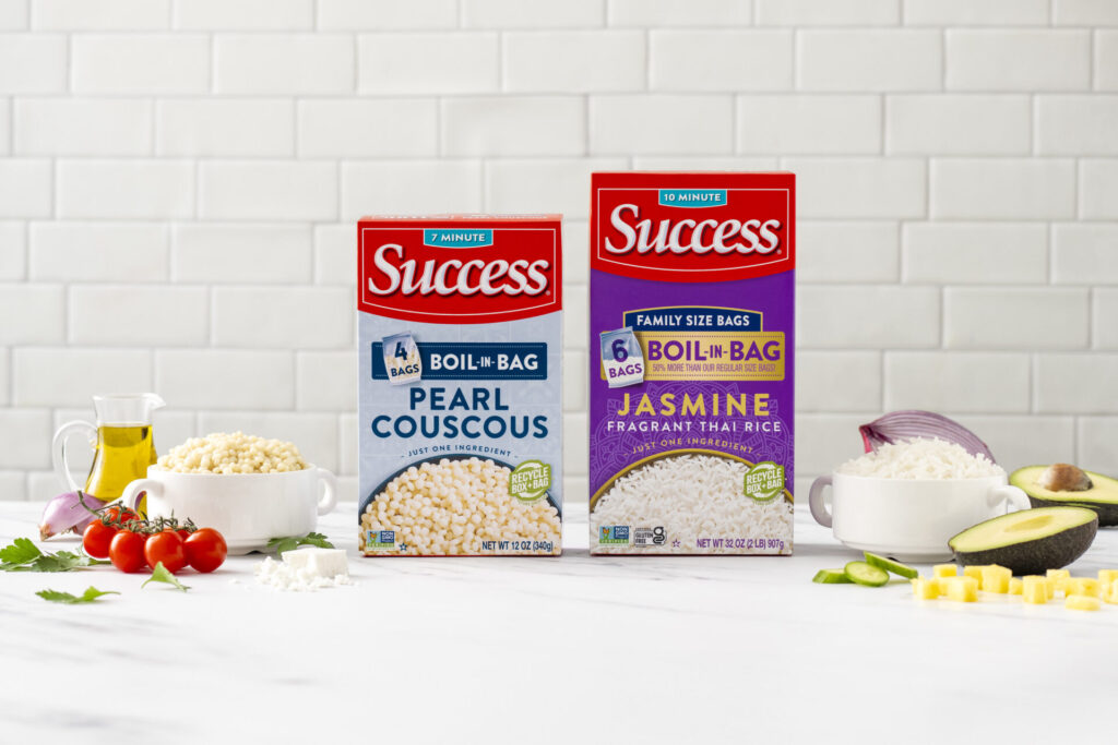 Success Boil-in-Bag Pearl Couscous and Success Boil-in-Bag Jasmine Rice 32 oz.