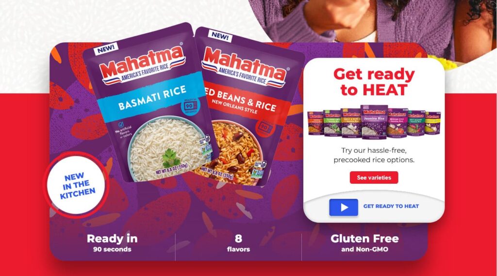 Red Beans and Rice, and Basmati Rice Mahatma